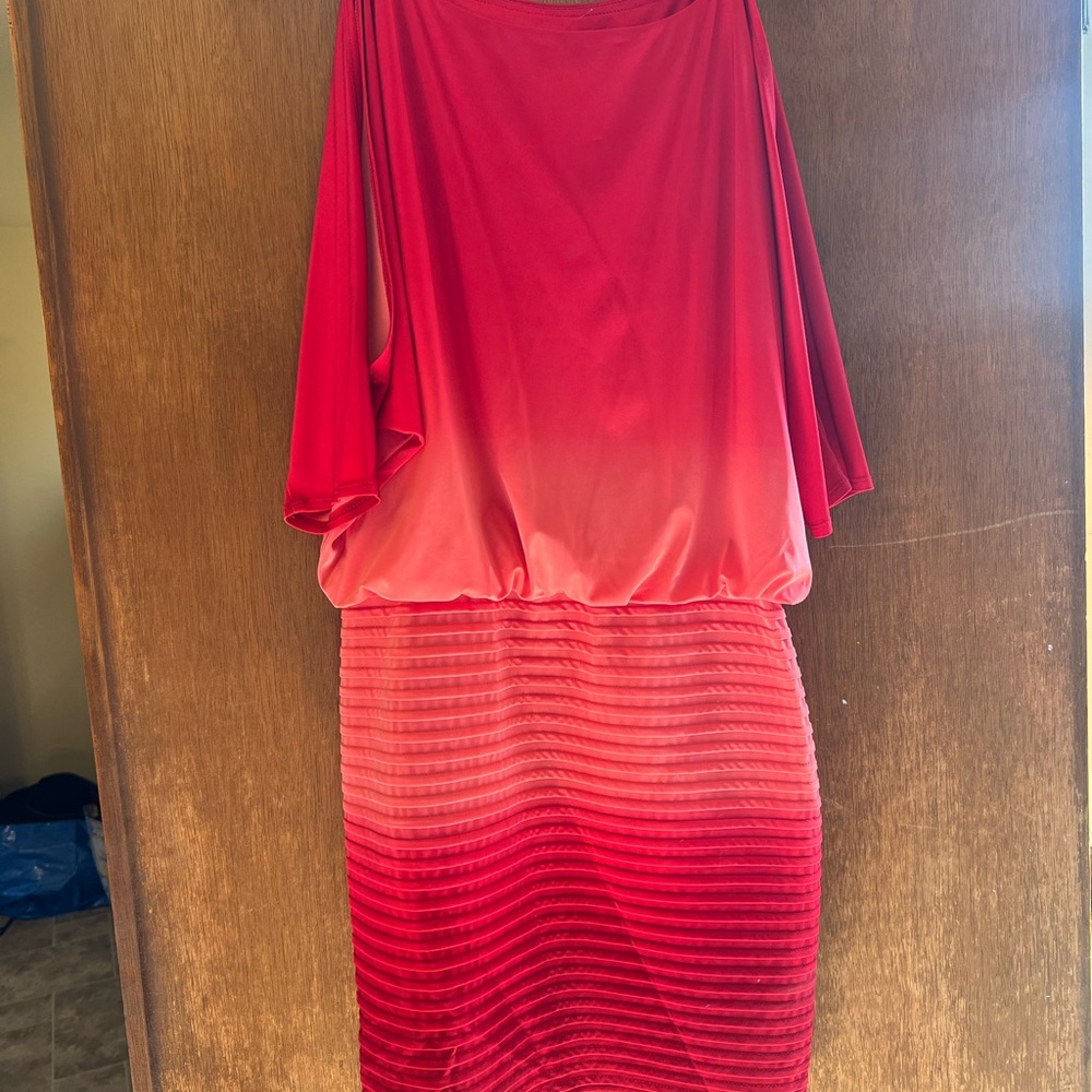 Elegant Red Ombre Dress